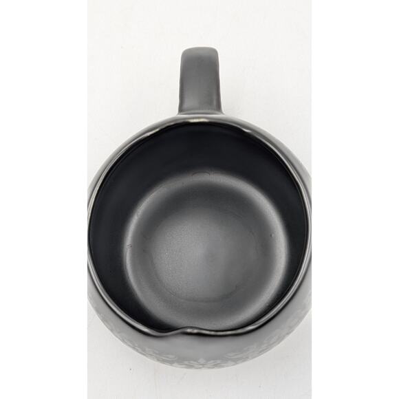 Cat Lady Box Ceramic Yarn Bowl Black Damask Cat Ear Limited Edition - Picture 8 of 8